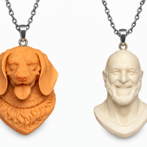 Memorial Necklace and Earrings Collection – Custom Miniature Sculptural Pendant